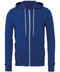 Bella Canvas Unisex polycotton fleece full-zip hoodie True Royal