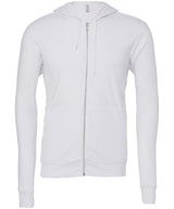 Bella Canvas Unisex Polycotton Fleece Full-Zip Hoodie - White / XS - Hoodies
