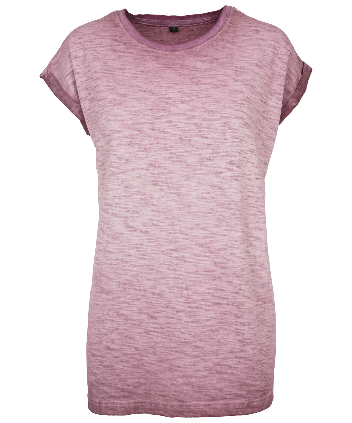 Build Your Brand Womens Spray Dye Extended Shoulder Tee