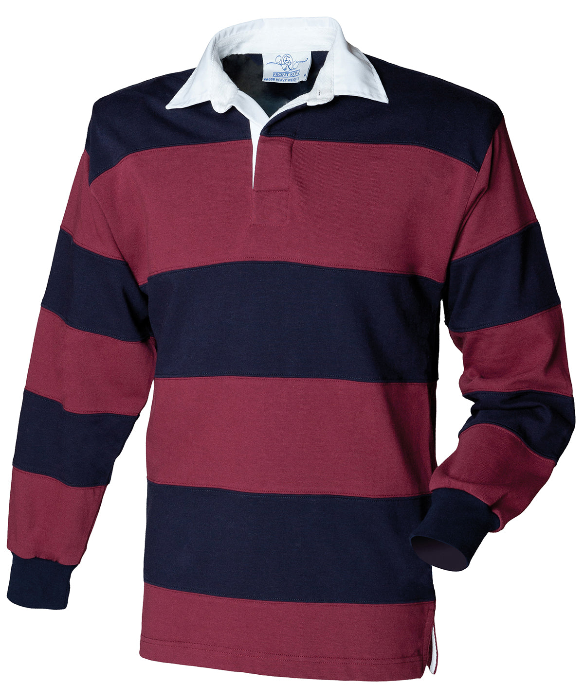 Front Row Sewn stripe long sleeve rugby shirt