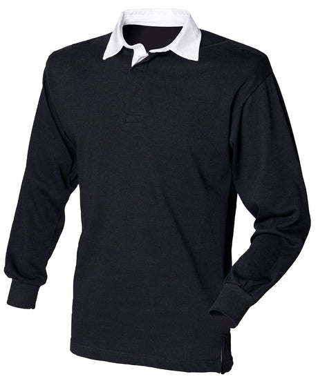 Front Row Long sleeve plain rugby shirt