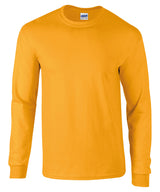 Gildan Ultra Cotton adult long sleeve t-shirt Gold - S - T-Shirts