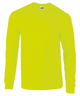Gildan Ultra Cotton adult long sleeve t-shirt Safety Green - S - T-Shirts