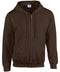 Gildan Heavy Blend full zip hooded sweatshirt Dark Chocolate