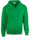 Gildan Heavy Blend full zip hooded sweatshirt Irish Green