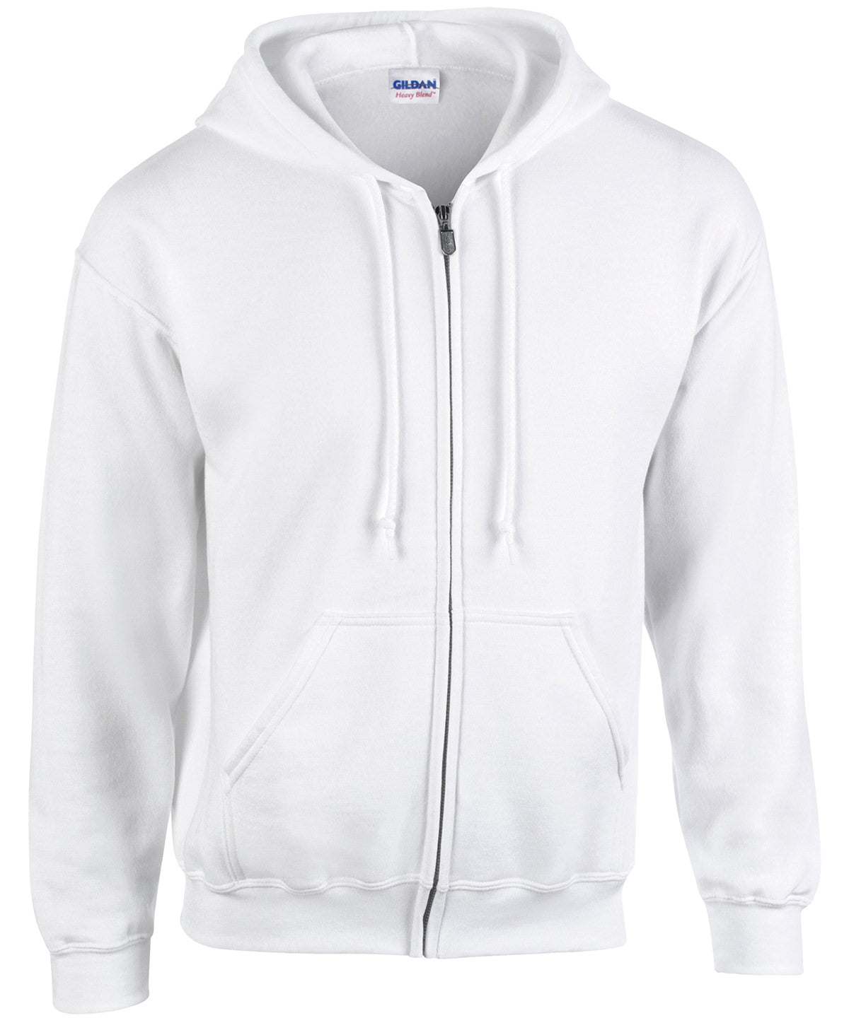 Gildan Heavy Blend full zip hooded sweatshirt White