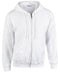 Gildan Heavy Blend full zip hooded sweatshirt White