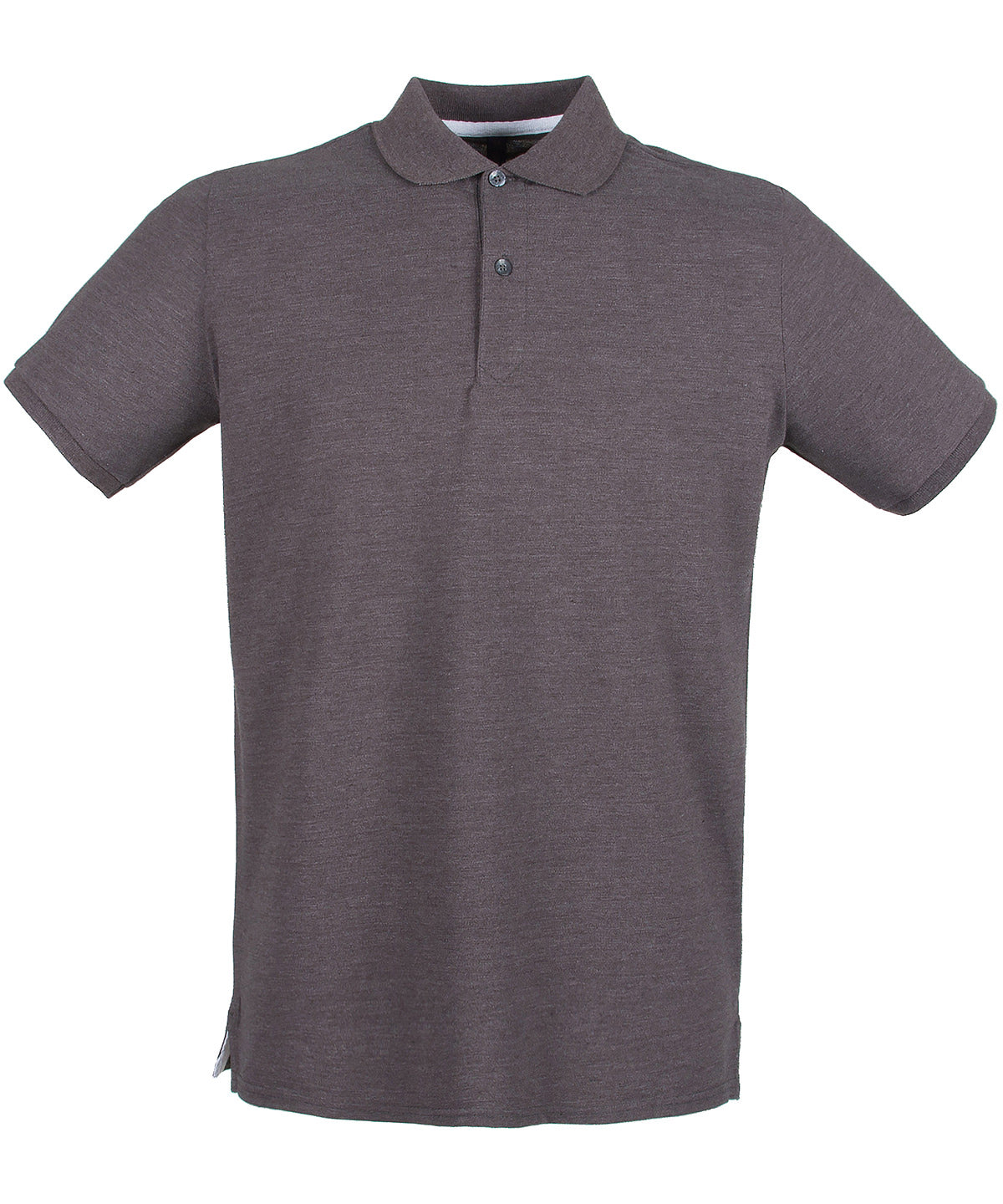 Henbury Micro-fine piqué polo shirt Charcoal