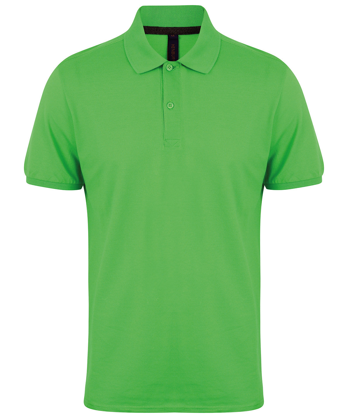 Henbury Micro-fine piqué polo shirt Lime
