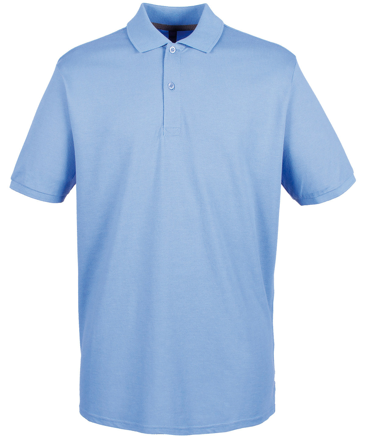 Henbury Micro-fine piqué polo shirt Mid Blue