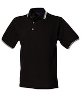 Henbury Double tipped collar and cuff polo shirt