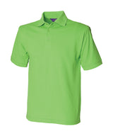 Henbury 65/35 Classic piqué polo shirt Bright Lime - S - Polo Shirts