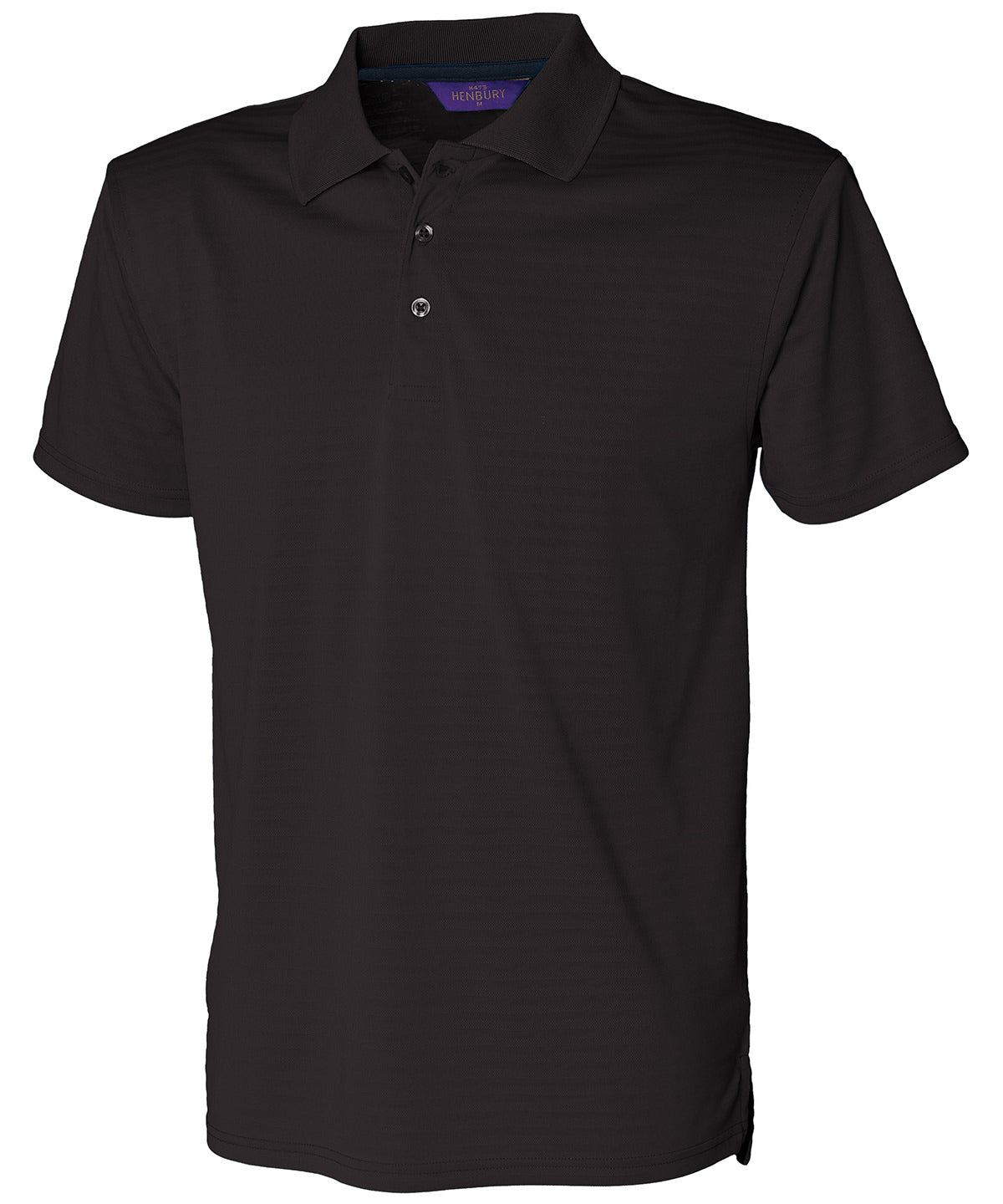 Henbury Cooltouch textured stripe polo