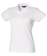 Henbury Women’s Coolplus Polo Shirt Short Sleeve - White / XS - Shirts