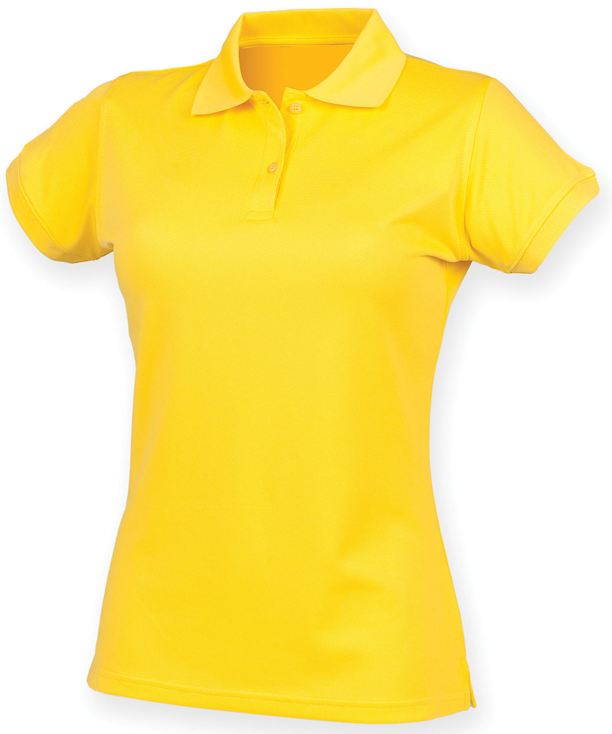 Henbury Womens Coolplus polo shirt Yellow
