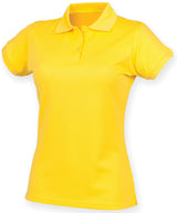 Henbury Women’s Coolplus Polo Shirt Short Sleeve - Yellow / XS - Shirts