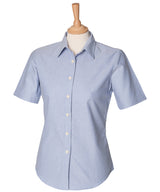 Henbury Women's short sleeve classic Oxford shirt