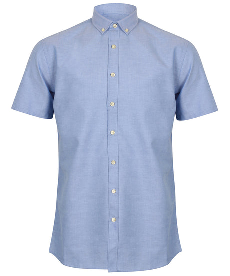 Henbury Modern short sleeve Oxford shirt
