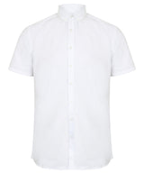 Henbury Modern short sleeve Oxford shirt