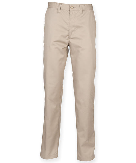 Henbury 65/35 flat fronted chino trousers