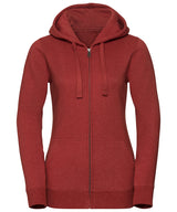 Russell Womens Authentic Melange Zipped Hood Sweatshirt