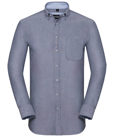 Russell Long Sleeve Tailored Washed Oxford Shirt