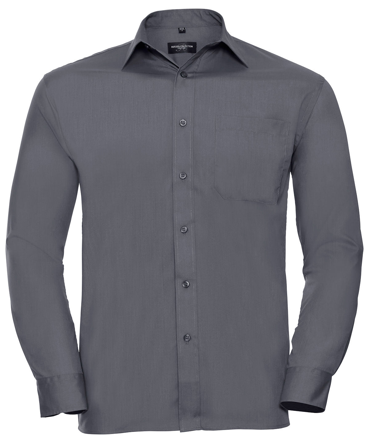 Russell Long Sleeve Polycotton Easycare Poplin Shirt