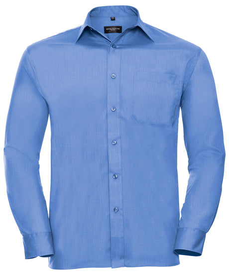 Russell Long Sleeve Polycotton Easycare Poplin Shirt