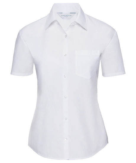 Russell Women'S Short Sleeve Polycotton Easycare Poplin Shirt