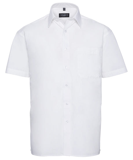 Russell Short Sleeve Pure Cotton Easycare Poplin Shirt