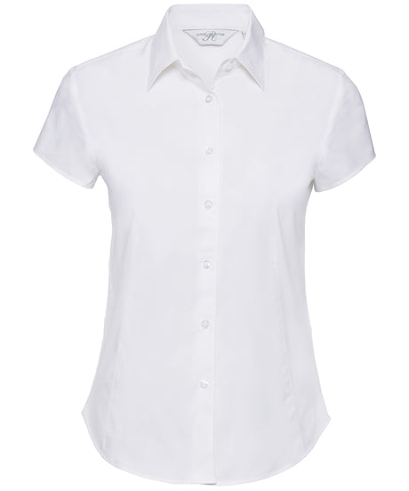 Russell Women'S Short Sleeve Easycare Fitted Stretch Shirt