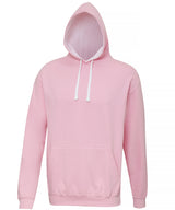 AWDis Varsity Hoodie Unisex - Baby Pink/Arctic White / XS / hoodie - Hoodies