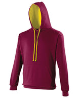 AWDis Varsity Hoodie Unisex - Burgundy/Gold / XS / hoodie - Hoodies
