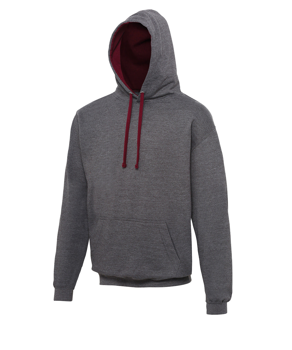 AWDis Varsity hoodie Charcoal/Burgundy