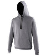 AWDis Varsity Hoodie Unisex - Charcoal/Jet Black / XS / hoodie - Hoodies