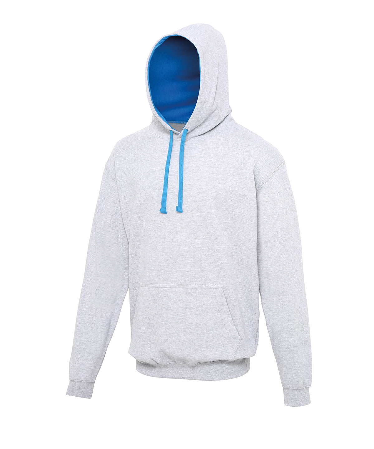AWDis Varsity hoodie Heather Grey/Sapphire Blue