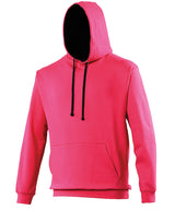 AWDis Varsity Hoodie Unisex - Hot Pink/French Navy / XS / hoodie - Hoodies