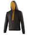 AWDis Varsity hoodie Jet Black/Orange Crush