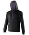 AWDis Varsity hoodie Jet Black/Purple