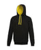 AWDis Varsity hoodie Jet Black/Sun Yellow