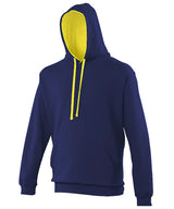 AWDis Varsity Hoodie Unisex - Oxford Navy/Sun Yellow / XS / hoodie - Hoodies