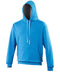 AWDis Varsity hoodie Sapphire Blue/Heather Grey