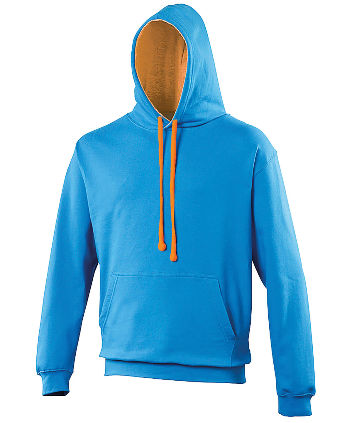 AWDis Varsity hoodie Sapphire Blue/Orange Crush