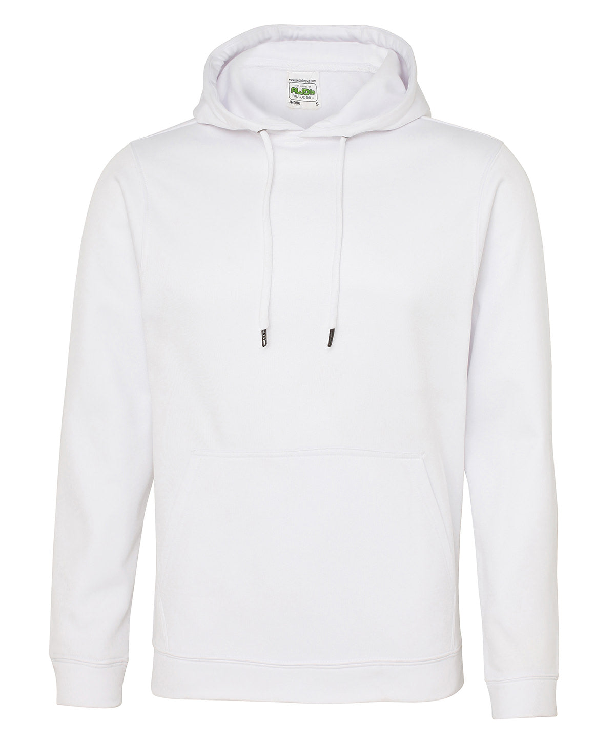 AWDis Sports polyester hoodie - Arctic White / S - Hoodies