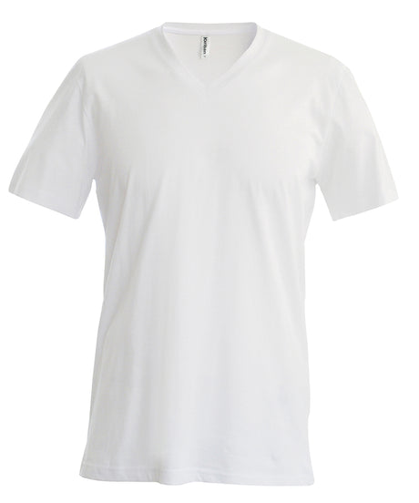 Kariban Mens short-sleeved V-neck T-shirt