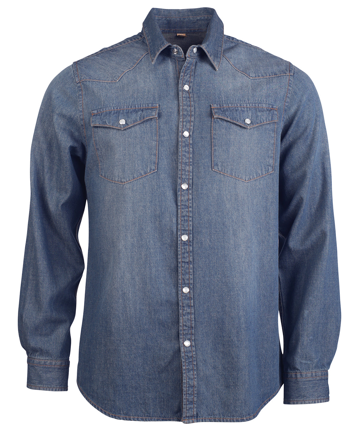 Kariban Men's long-sleeved denim shirt