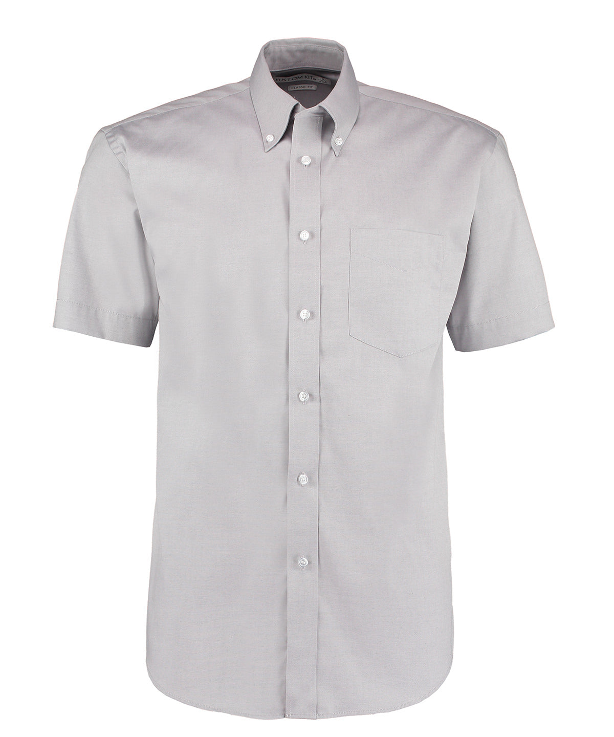 Kustom Kit Corporate Oxford shirt short-sleeved  Silver Grey