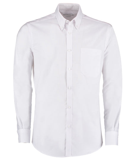 Kustom Kit Slim fit workwear Oxford shirt long-sleeved