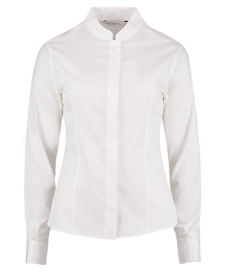 Kustom Kit Women's mandarin collar shirt long-sleeved