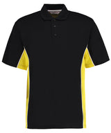 Kustom Kit Track polo Black/Yellow/White - S - Polo Shirts